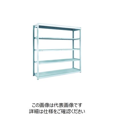 TRUSCO TUG型軽量ボルトレス棚 100kg 単体型 1840×474×H1800 5段 TUG100-66S-5 1台(1個)（直送品）