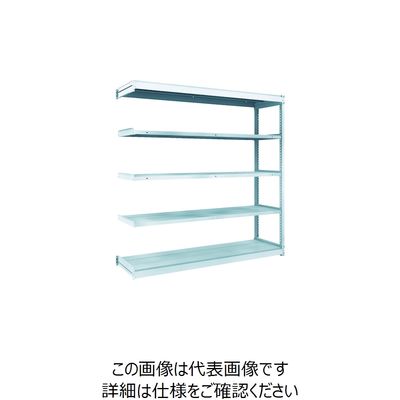TRUSCO TUG型軽量ボルトレス棚 100kg 連結型 1840×474×H1800 5段 TUG100-66S-5B 1台(1個)（直送品）