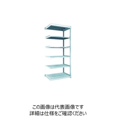 TRUSCO TUG型軽量ボルトレス棚 100kg 連結型 940×624×H2100 6段 TUG100-73L-6B 1台(1個)（直送品）
