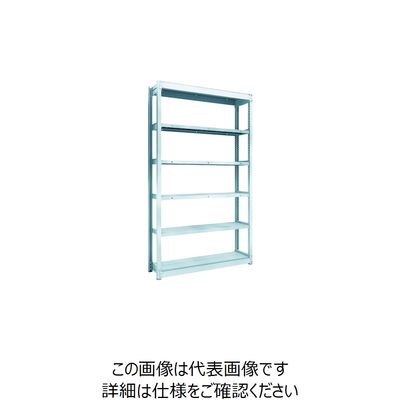 TRUSCO TUG型軽量ボルトレス棚 100kg 単体型 1240×324×H2100 6段 TUG100-74K-6 1台(1個)（直送品）