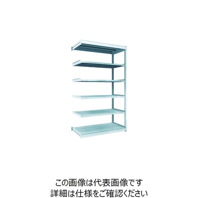 TRUSCO TUG型軽量ボルトレス棚 100kg 連結型 1240×624×H2100 6段 TUG100-74L-6B 1台(1個)（直送品）