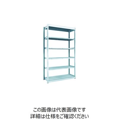 TRUSCO TUG型軽量ボルトレス棚 100kg 単体型 1240×474×H2100 6段 TUG100-74S-6 1台(1個)（直送品）