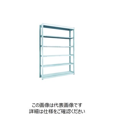 TRUSCO TUG型軽量ボルトレス棚 100kg 単体型 1540×324×H2100 6段 TUG100-75K-6 1台(1個)（直送品）
