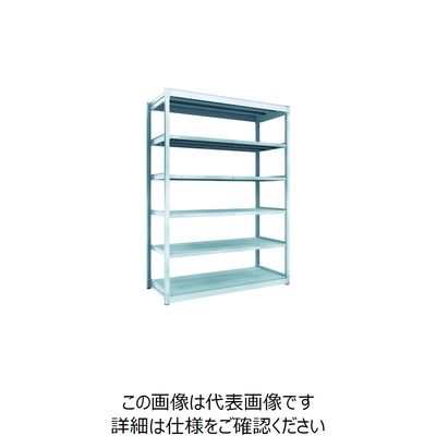 TRUSCO TUG型軽量ボルトレス棚 100kg 単体型 1540×624×H2100 6段 TUG100-75L-6 1台(1個)（直送品）