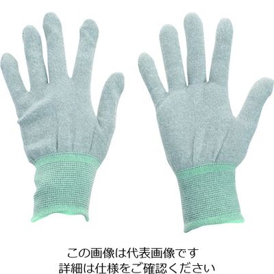 TRUSCO 静電気対策・銅繊維入ESD手袋 ノンコートタイプ Mサイズ まとめ買い10双 ESD-GPM-M10 1セット(10双)（直送品）