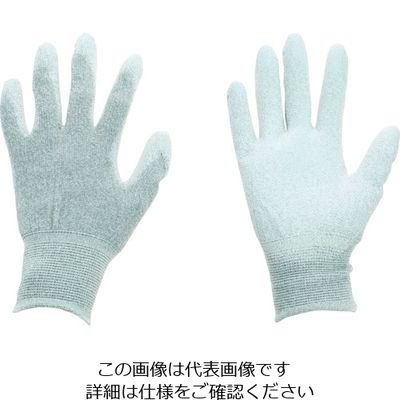 TRUSCO 銅繊維入ESD手袋 手のひらコートタイプ Sサイズ まとめ買い10双 ESD-GPCS-M10 1セット(10双)（直送品）