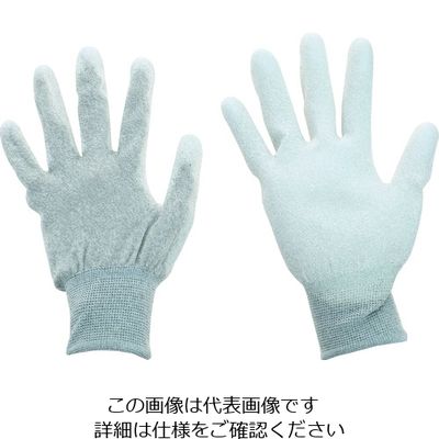 TRUSCO 銅繊維入ESD手袋 手のひらコートタイプ Lサイズ まとめ買い10双 ESD-GPCL-M10 1セット(10双)（直送品）