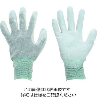 TRUSCO 銅繊維入ESD手袋 手のひらコートタイプ Mサイズ まとめ買い10双 ESD-GPCM-M10 1セット(10双)（直送品）