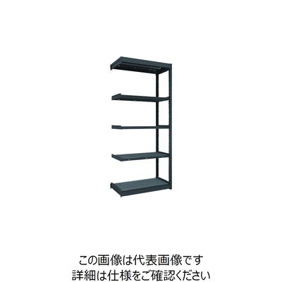 TRUSCO TUG型軽量棚 黒 100kg連結 1840X324XH2100 5段 TUG100-76K-5B-BK 1台(1個)（直送品）