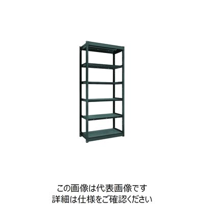 TRUSCO TUG型軽量ボルトレス棚 黒 100kg 単体型 1840×624×H2100 6段 TUG100-76L-6-BK（直送品）