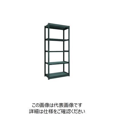 TRUSCO TUG型軽量棚 黒 100kg単体 1840X474XH2100 5段 TUG100-76S-5-BK 1台(1個)（直送品）