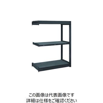 TRUSCO TUG型軽量棚 黒 100kg連結 940X324XH1200 3段 TUG100-43K-3B-BK 1台(1個)（直送品）