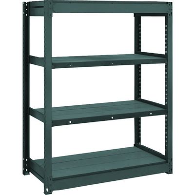 TRUSCO TUG型軽量ボルトレス棚 黒 100kg 単体型 940×324×H1200 4段 TUG100-43K-4-BK（直送品）