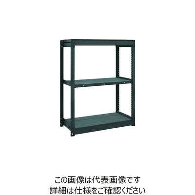 TRUSCO TUG型軽量棚 黒 100kg単体 940X474XH1200 3段 TUG100-43S-3-BK 1台(1個)（直送品）