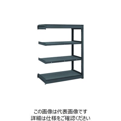 TRUSCO TUG型軽量ボルトレス棚 黒 100kg 連結型 1240×624×H1200 4段 TUG100-44L-4B-BK（直送品）