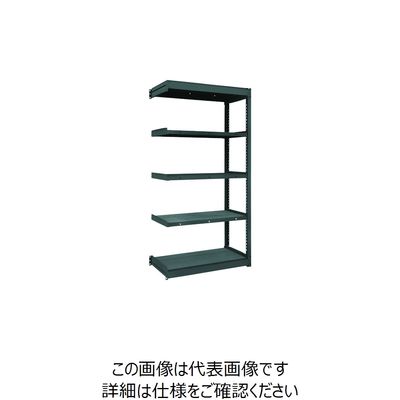 TRUSCO TUG型軽量ボルトレス棚 黒 100kg 連結型 940×324×H1800 5段 TUG100-63K-5B-BK（直送品）