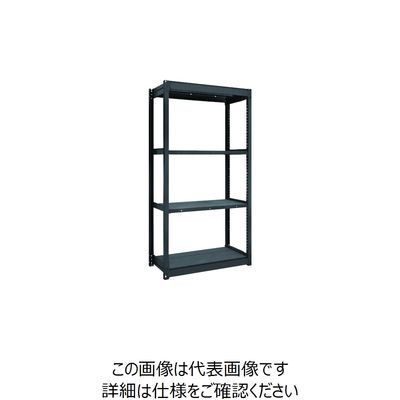 TRUSCO TUG型軽量棚 黒 100kg単体 1240X624XH1800 4段 TUG100-64L-4-BK 1台(1個)（直送品）
