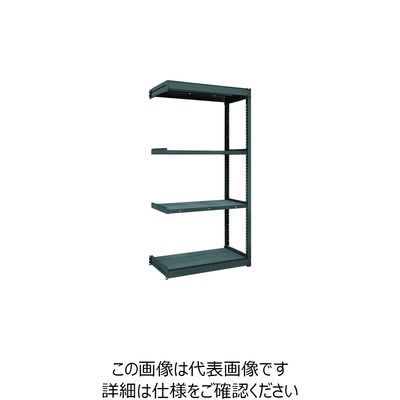 TRUSCO TUG型軽量棚 黒 100kg連結 1840X624XH1800 4段 TUG100-66L-4B-BK 1台(1個)（直送品）