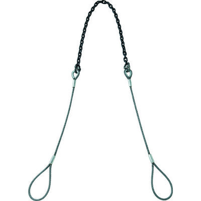 TRUSCO 玉掛ワイヤチェーンスリング(コンビスリング) Φ16X1.5M CMチェーン12.7MM2M TWCS16S1.5-2（直送品）