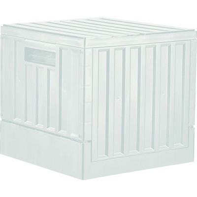 トラスコ中山 TRUSCO フタ付折りたたみコンテナー 22L ホワイト TCT22-W 1台 207-6092（直送品）