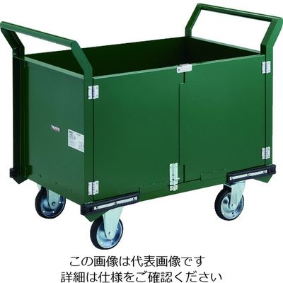 トラスコ中山 TRUSCO 鋼鉄製運搬車 900X600 観音扉付 プレス車輪 PH-26P 1台 207-7186（直送品）