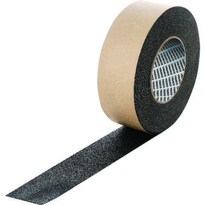 TRUSCO ノンスリップテープ屋内外用 平滑面強粘着タイプ 50mmX18m 黒 お纏め6巻入 KNSP50X18-6BK 1箱(6巻)（直送品）