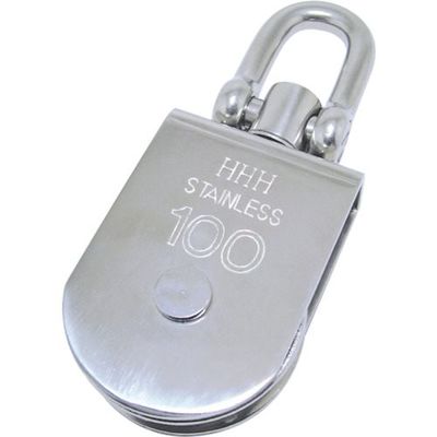 スリーエッチ HHH ステンレスサンマブロック シャックル型 50mm MBS-50 1個 128-0701（直送品）