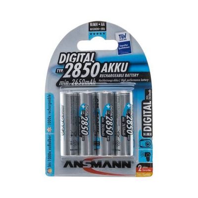 ANSMANN 充電式単三電池 ニッケル水素 1.2V 2850mAh 1袋(4個入) 5035092 1袋(4個) 63-4642-01（直送品）