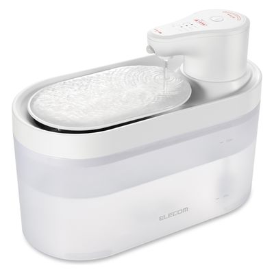 水飲み器 自動 給水器 猫/犬 コードレス 大容量 2.5L 静音 省エネ ホワイト PET-WD03WH エレコム 1個（直送品）