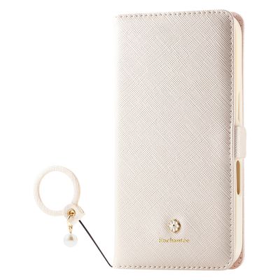 iPhone16 ケース レザー 手帳型 フィンガーストラップ付 ホワイト PM-A24APLFJM2WH エレコム 1個（直送品）