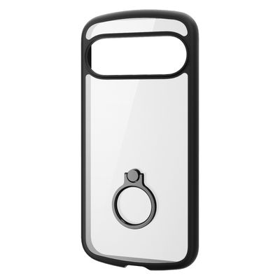 Google Pixel 9/9 Pro ケース ハイブリッド リング付 ブラック PM-P242TSLFCRBK エレコム 1個（直送品）