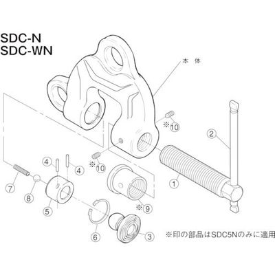 スーパーツール スーパー スクリューカムクランプ(SDCーN)用カムセット SDT1N 1セット 855-0752（直送品）