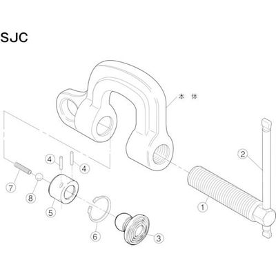 スーパーツール スーパー スクリューカムクランプ(SJC)用カムセット SJT1 1セット 855-0761（直送品）