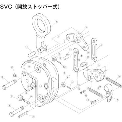 スーパーツール スーパー 立吊クランプ(SVC)用パッドセット SVP0.5 1セット 855-0650（直送品）