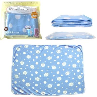 ブレイン 真空パック難燃備蓄用フリースこども毛布ブルー(日本防炎協会認定ラベル付) BR-948-B 1個 553-9442（直送品）