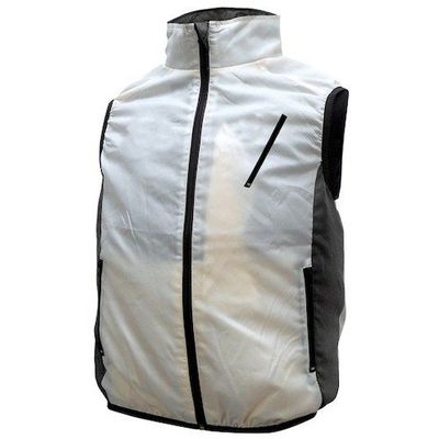 ブレイン 7.4V胸スイッチ無し空調ベストR(フルハーネス対応)服のみ ホワイト MーLサイズ MESH-BR-006-1-ML-WH 1着（直送品）