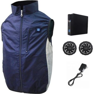 7.4V胸スイッチ式空調ベストR(フルハーネス対応)フルセット ネイビー LLーXLサイズ MESH-BR-060-LLXL-NV 1式（直送品）