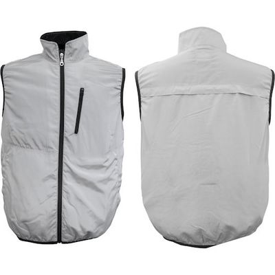 7.4V胸スイッチ無し空調ベストR(車フォークリフト用フルハーネス対応)服のみ シルバー 5Lサイズ MESH-BR-018-1-5L-SL（直送品）
