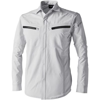 TS DESIGN TSエコダブルライトクロスロングスリーブシャツ L シルバーグレー 5605 25 1着 584-1693（直送品）