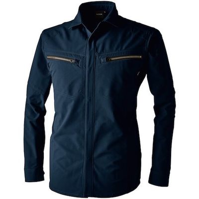 TS DESIGN TSエコダブルライトクロスロングスリーブシャツ 3L ネイビー 5605 45 1着 584-0151（直送品）