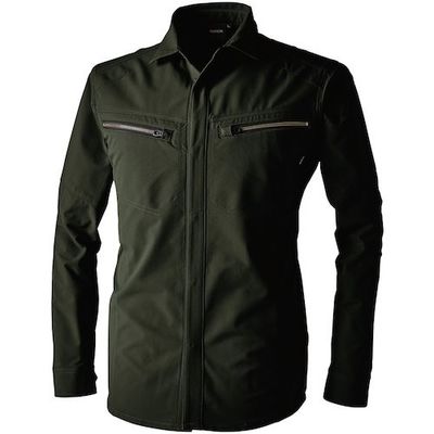 TS DESIGN TSエコダブルライトクロスロングスリーブシャツ M カーキグリーン 5605 55 1着 584-3230（直送品）