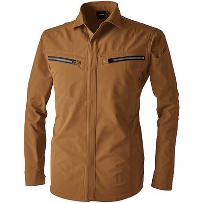 TS DESIGN TSエコダブルライトクロスロングスリーブシャツ 5L キャメル 5605 65 1着 584-1675（直送品）