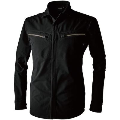 TS DESIGN TSエコダブルライトクロスロングスリーブシャツ 5L ブラック 5605 95 1着 584-0116（直送品）