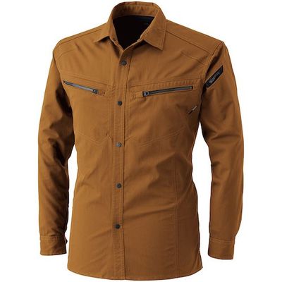 TS DESIGN LIGHT TECロングスリーブシャツ L キャメル 5305 65 1着 584-0173（直送品）