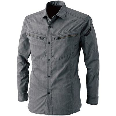 TS DESIGN LIGHT TECロングスリーブシャツ 4L ブラック 5305 95 1着 584-0176（直送品）