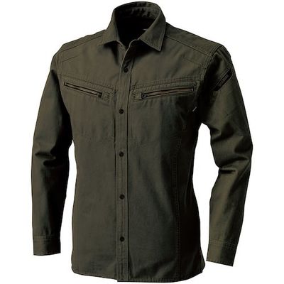 TS DESIGN 長袖シャツ LL カーキグリーン 5115 55 1着 584-1686（直送品）