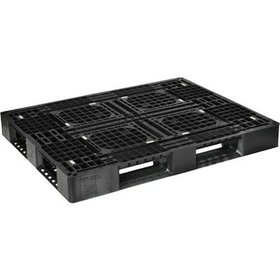 日本プラパレット NPC プラスチックパレットLAー1411RR 片面四方差し 黒 LA-1411RR 1枚 432-8326（直送品）