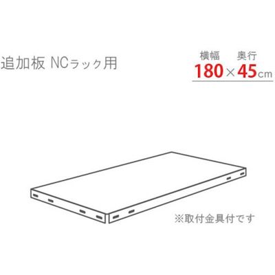 北島 スチール棚 追加板セット1800×450 ブラック NC-T-4-B 1セット 466-7160（直送品）