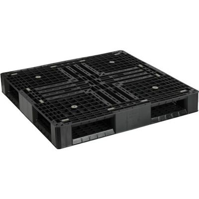 日本プラパレット NPC プラスチックパレットLM―1111RR 両面四方差し 黒 LM-1111RR 1枚 452-5077（直送品）