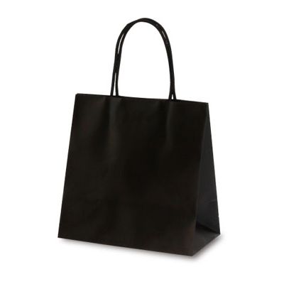 ベルベ 手提げ 紙袋 1078 マットバッグ SS ブラック 1袋(10枚)（直送品）